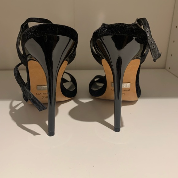 Badgley Mischka black sandals with jewels - Picture 2 of 3
